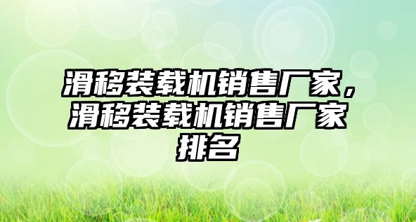 滑移裝載機銷售廠家，滑移裝載機銷售廠家排名