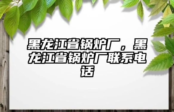 黑龍江省鍋爐廠，黑龍江省鍋爐廠聯(lián)系電話