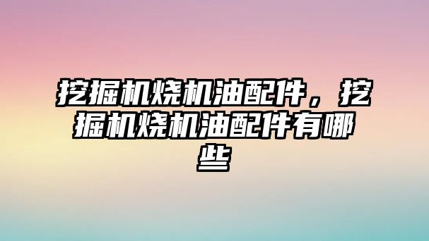 挖掘機燒機油配件，挖掘機燒機油配件有哪些