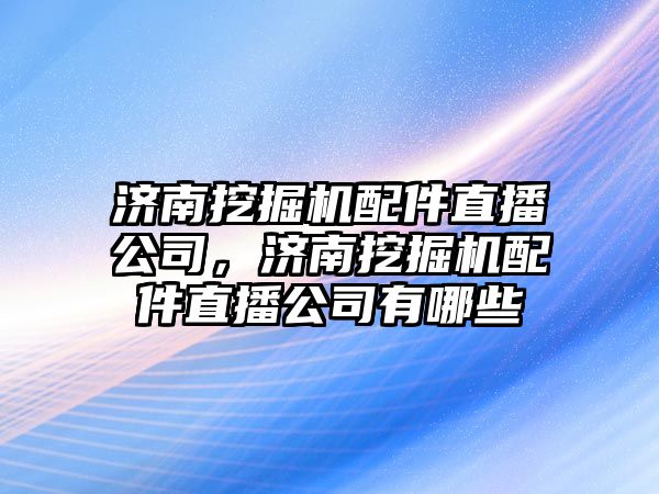 濟南挖掘機配件直播公司，濟南挖掘機配件直播公司有哪些