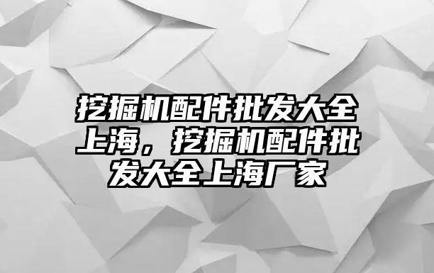 挖掘機配件批發(fā)大全上海，挖掘機配件批發(fā)大全上海廠家