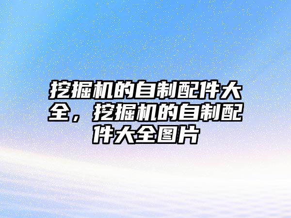 挖掘機的自制配件大全，挖掘機的自制配件大全圖片