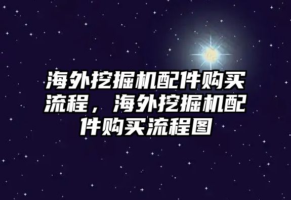 海外挖掘機配件購買流程，海外挖掘機配件購買流程圖