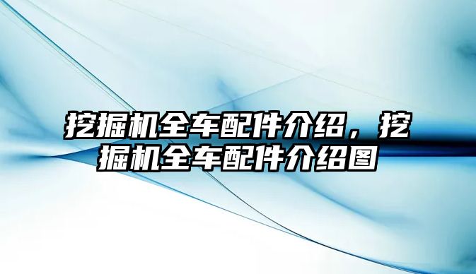 挖掘機(jī)全車配件介紹，挖掘機(jī)全車配件介紹圖