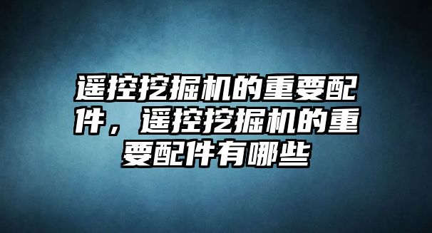 遙控挖掘機的重要配件，遙控挖掘機的重要配件有哪些