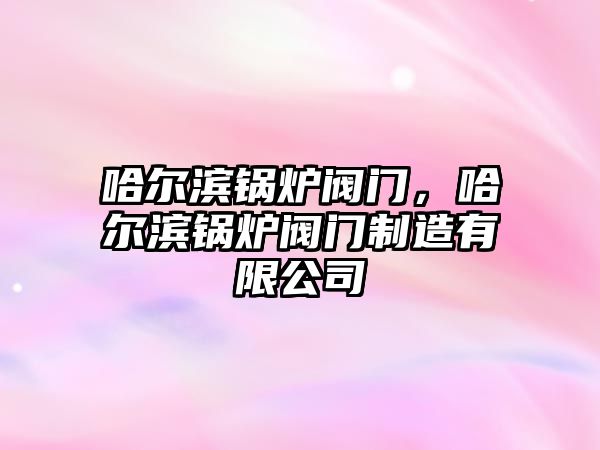 哈爾濱鍋爐閥門，哈爾濱鍋爐閥門制造有限公司