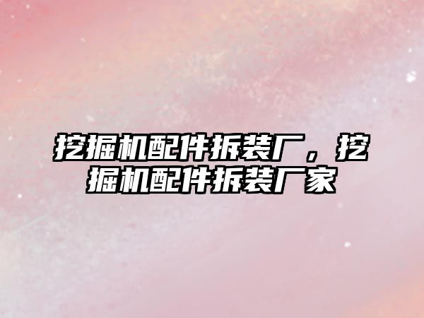 挖掘機配件拆裝廠，挖掘機配件拆裝廠家