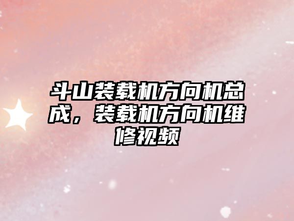 斗山裝載機方向機總成，裝載機方向機維修視頻