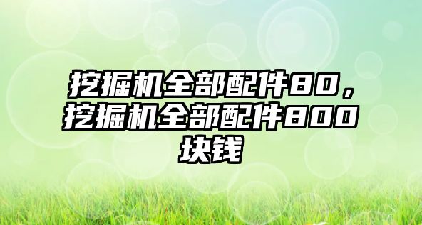 挖掘機(jī)全部配件80，挖掘機(jī)全部配件800塊錢