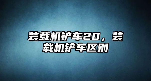 裝載機(jī)鏟車20，裝載機(jī)鏟車區(qū)別