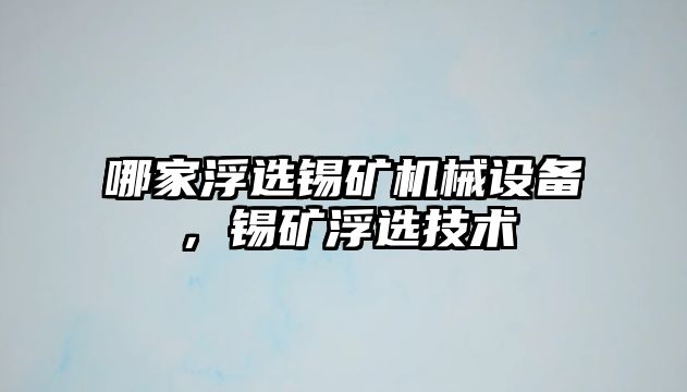 哪家浮選錫礦機械設(shè)備，錫礦浮選技術(shù)