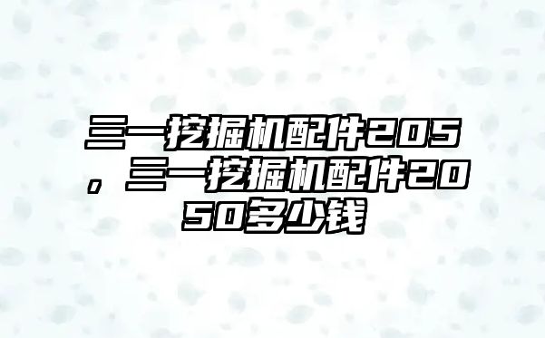 三一挖掘機配件205，三一挖掘機配件2050多少錢