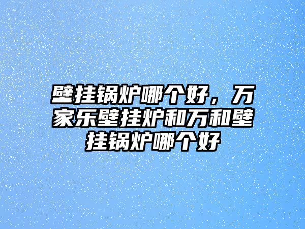 壁掛鍋爐哪個好，萬家樂壁掛爐和萬和壁掛鍋爐哪個好