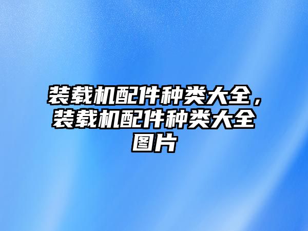 裝載機配件種類大全，裝載機配件種類大全圖片