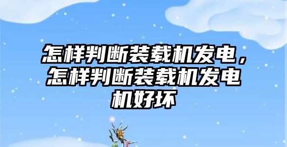 怎樣判斷裝載機(jī)發(fā)電，怎樣判斷裝載機(jī)發(fā)電機(jī)好壞