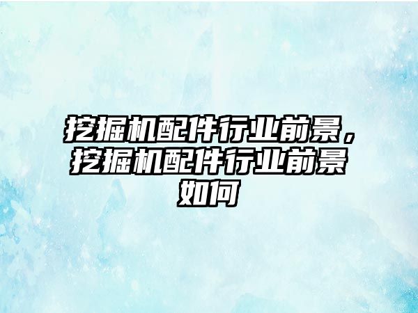 挖掘機配件行業(yè)前景，挖掘機配件行業(yè)前景如何