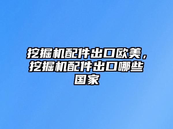 挖掘機配件出口歐美，挖掘機配件出口哪些國家