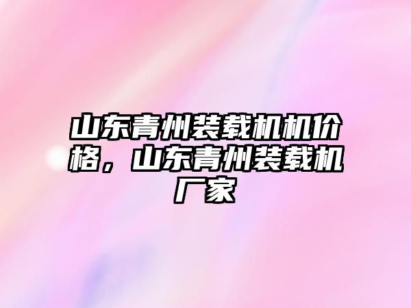 山東青州裝載機機價格，山東青州裝載機廠家