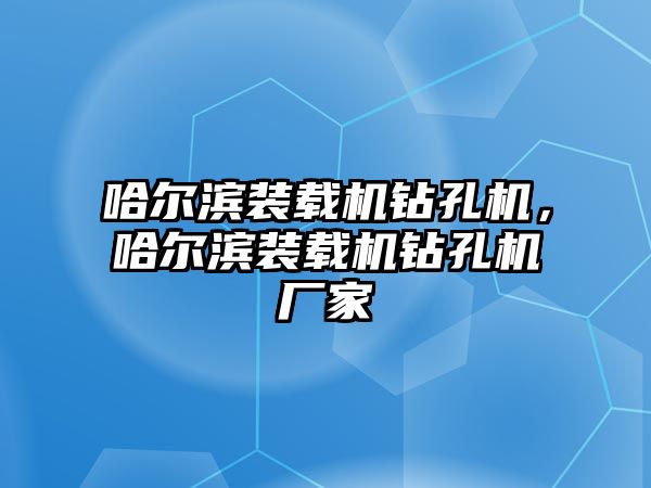 哈爾濱裝載機鉆孔機，哈爾濱裝載機鉆孔機廠家