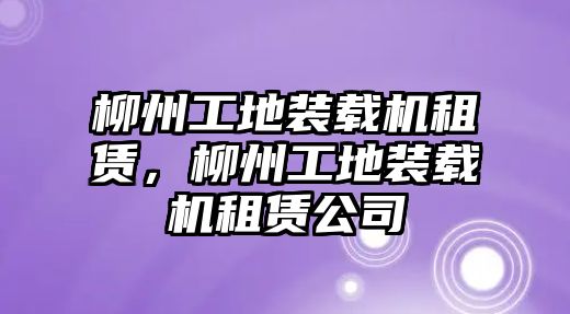 柳州工地裝載機(jī)租賃，柳州工地裝載機(jī)租賃公司