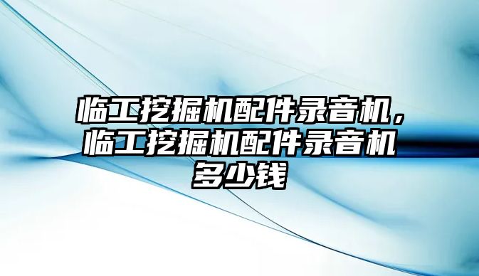 臨工挖掘機(jī)配件錄音機(jī)，臨工挖掘機(jī)配件錄音機(jī)多少錢