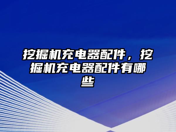 挖掘機(jī)充電器配件，挖掘機(jī)充電器配件有哪些