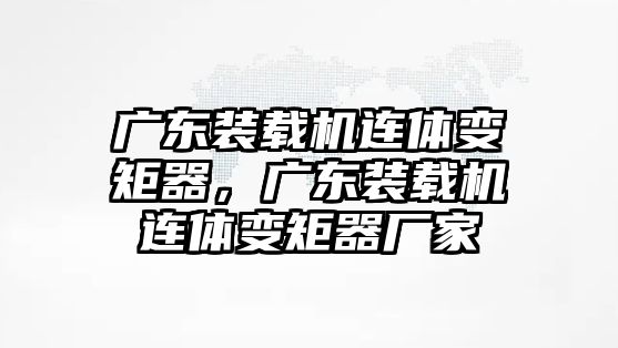 廣東裝載機(jī)連體變矩器，廣東裝載機(jī)連體變矩器廠家