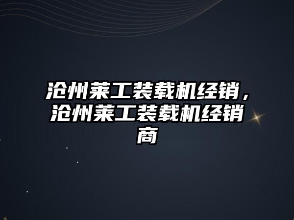 滄州萊工裝載機(jī)經(jīng)銷(xiāo)，滄州萊工裝載機(jī)經(jīng)銷(xiāo)商