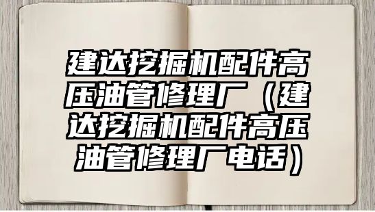 建達(dá)挖掘機配件高壓油管修理廠（建達(dá)挖掘機配件高壓油管修理廠電話）