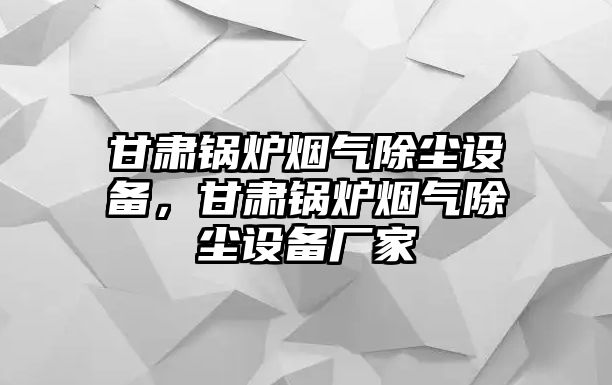 甘肅鍋爐煙氣除塵設(shè)備，甘肅鍋爐煙氣除塵設(shè)備廠家