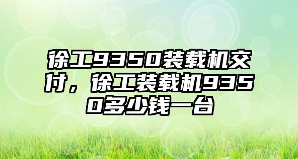 徐工9350裝載機(jī)交付，徐工裝載機(jī)9350多少錢一臺