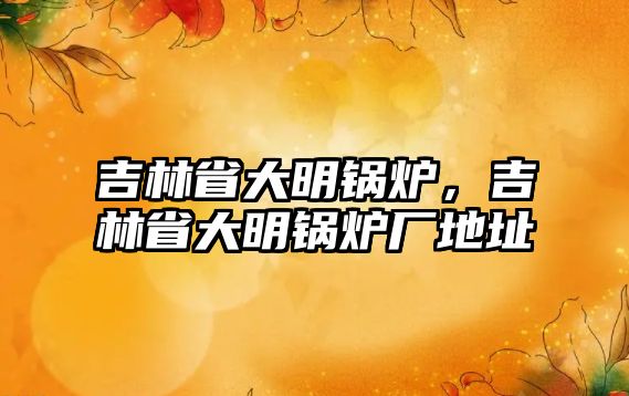 吉林省大明鍋爐，吉林省大明鍋爐廠地址