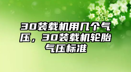 30裝載機用幾個氣壓，30裝載機輪胎氣壓標準