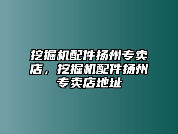 挖掘機配件揚州專賣店，挖掘機配件揚州專賣店地址