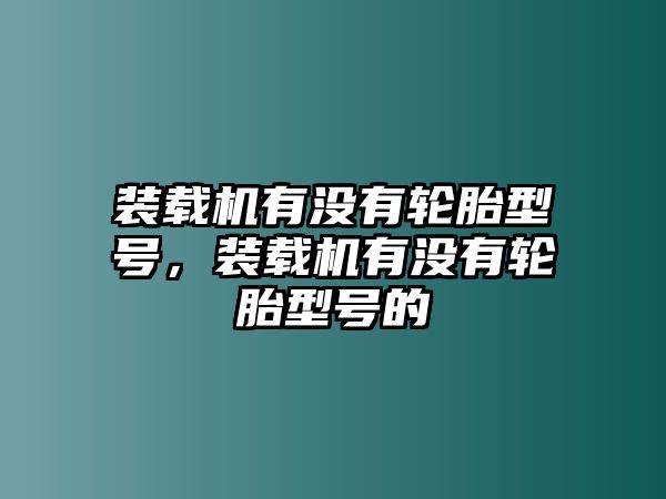 裝載機(jī)有沒有輪胎型號(hào)，裝載機(jī)有沒有輪胎型號(hào)的