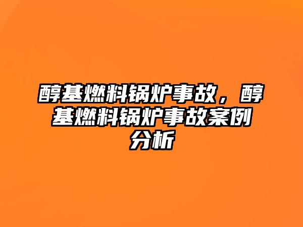 醇基燃料鍋爐事故，醇基燃料鍋爐事故案例分析