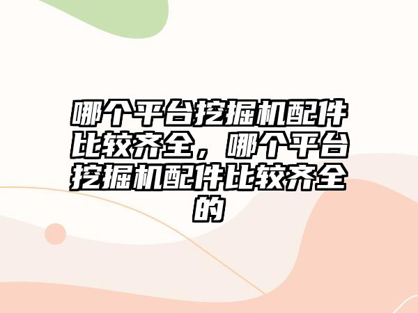 哪個平臺挖掘機配件比較齊全，哪個平臺挖掘機配件比較齊全的