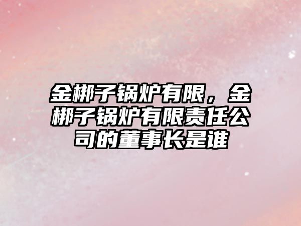 金梆子鍋爐有限，金梆子鍋爐有限責(zé)任公司的董事長(zhǎng)是誰