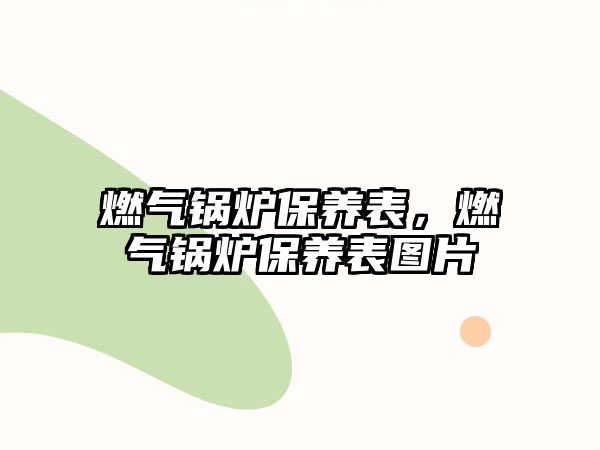 燃?xì)忮仩t保養(yǎng)表，燃?xì)忮仩t保養(yǎng)表圖片