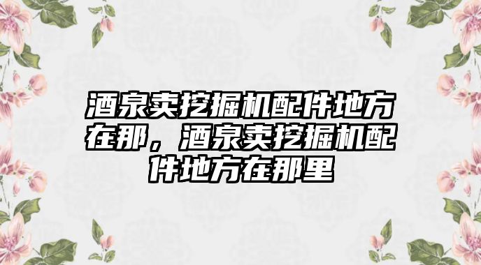 酒泉賣挖掘機(jī)配件地方在那，酒泉賣挖掘機(jī)配件地方在那里