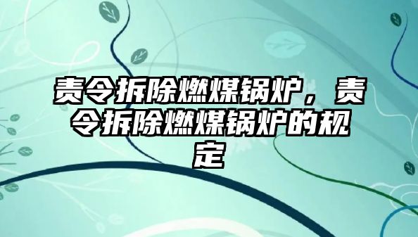 責(zé)令拆除燃煤鍋爐，責(zé)令拆除燃煤鍋爐的規(guī)定