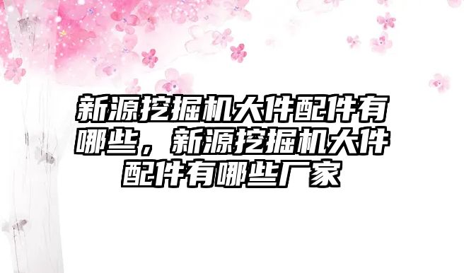 新源挖掘機大件配件有哪些，新源挖掘機大件配件有哪些廠家