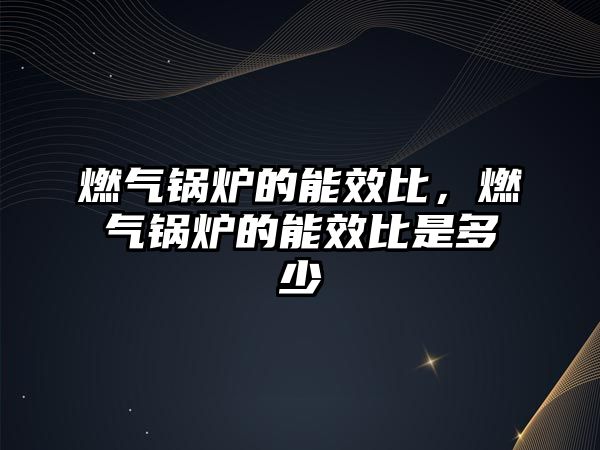 燃?xì)忮仩t的能效比，燃?xì)忮仩t的能效比是多少