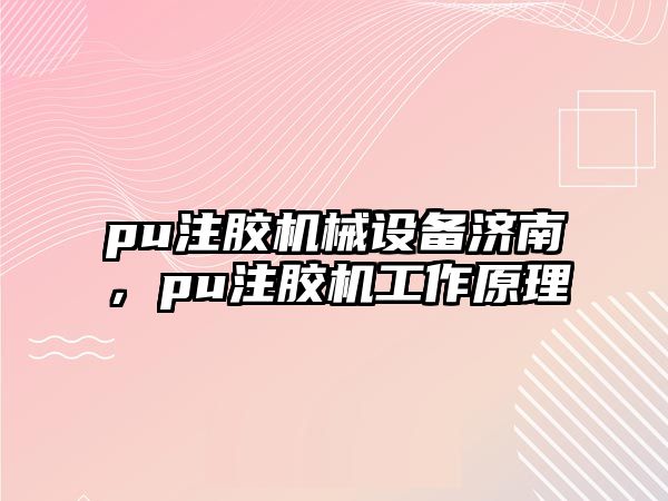 pu注膠機(jī)械設(shè)備濟(jì)南，pu注膠機(jī)工作原理