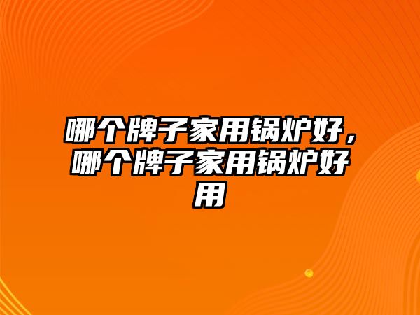 哪個牌子家用鍋爐好，哪個牌子家用鍋爐好用