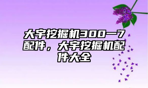 大宇挖掘機(jī)300一7配件，大宇挖掘機(jī)配件大全