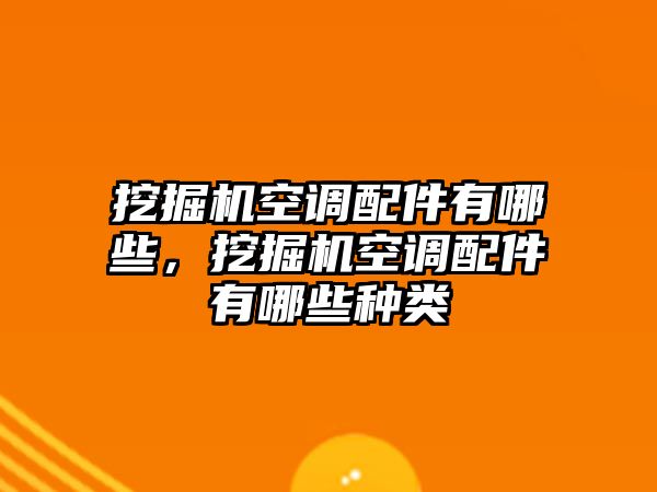 挖掘機(jī)空調(diào)配件有哪些，挖掘機(jī)空調(diào)配件有哪些種類