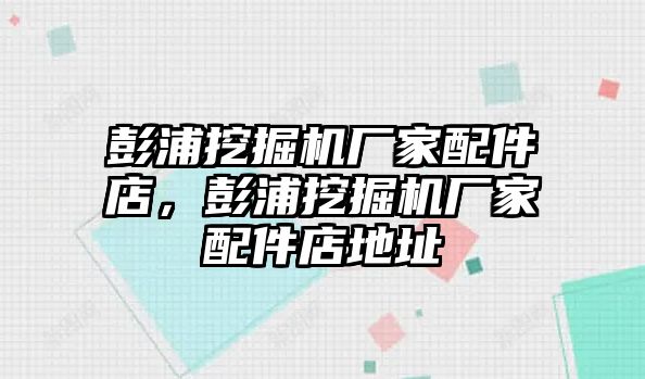 彭浦挖掘機廠家配件店，彭浦挖掘機廠家配件店地址