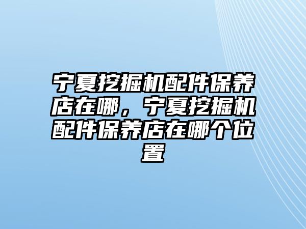 寧夏挖掘機配件保養(yǎng)店在哪，寧夏挖掘機配件保養(yǎng)店在哪個位置