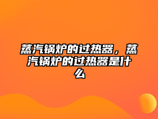 蒸汽鍋爐的過熱器，蒸汽鍋爐的過熱器是什么